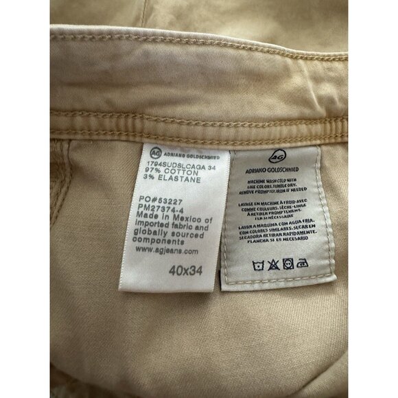 Adriano Goldschmied Pants Men 40X31.5 Everett Slim Straight Sateen Career Preppy - Picture 12 of 13